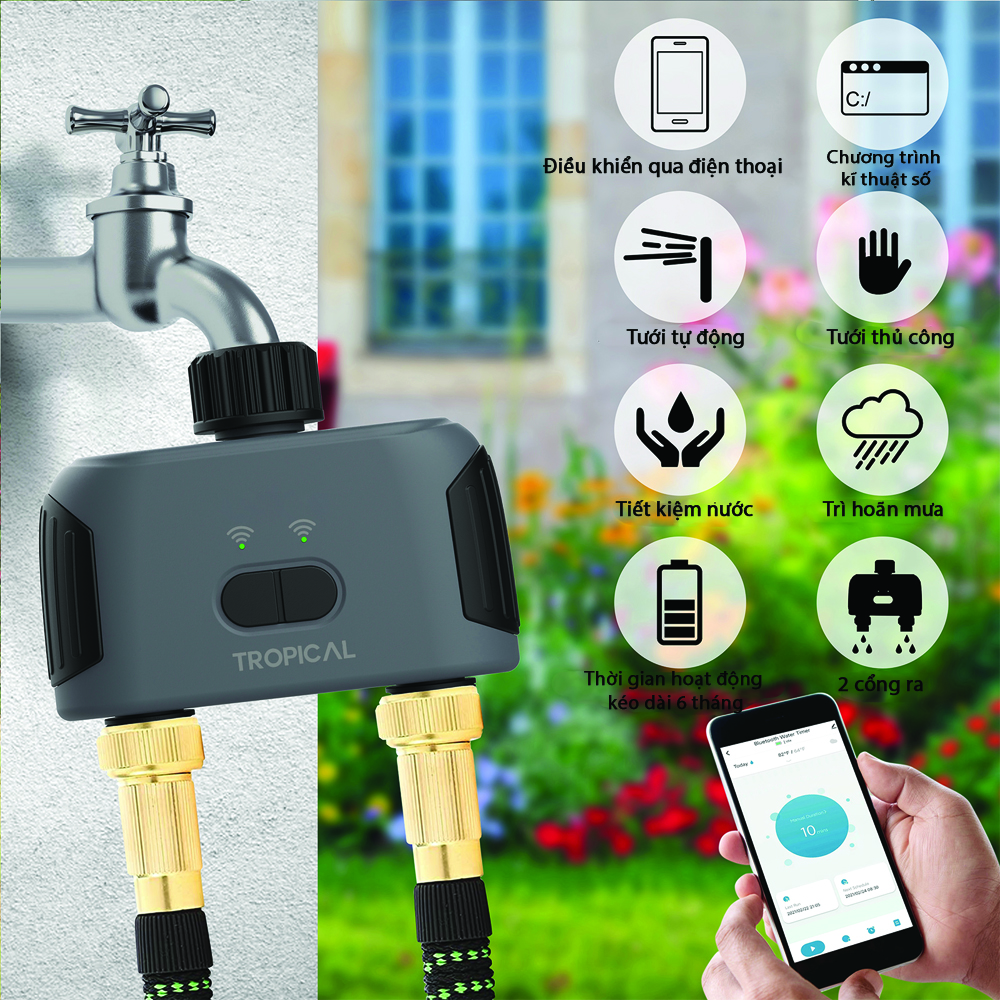 Hẹn giờ tưới tự động hai cổng ra Tropical TPC-T20BW 8 TPC-T20BW (2)