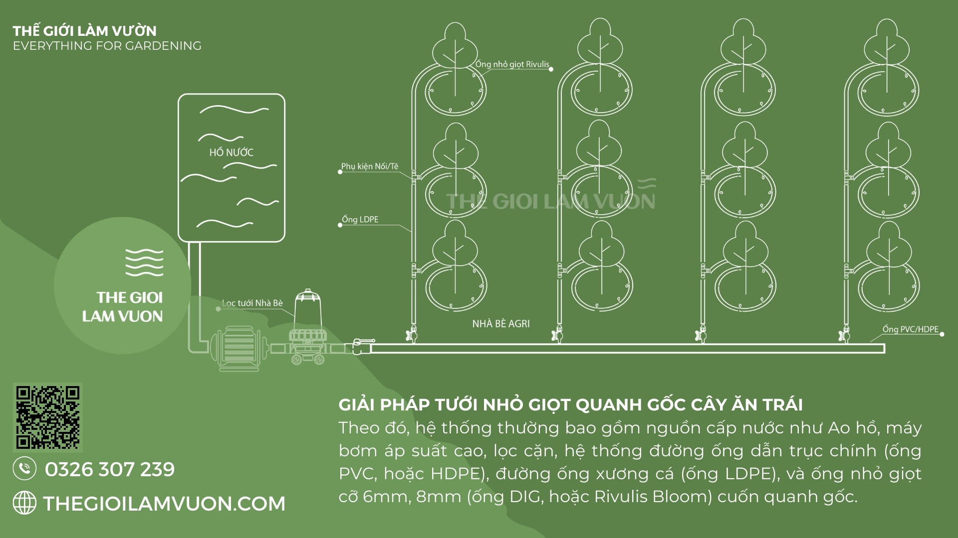 Giai phap tuoi nho giot quanh goc cay an trai TGLV