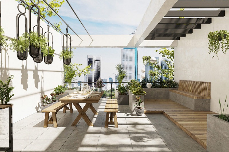 Ý tưởng thiết kế cảnh quan sân vườn sân thượng hot nhất 2023 5 Ý Tưởng Thiết Kế Cảnh Quan Sân Vườn Sân Thượng HOT Nhất 2023