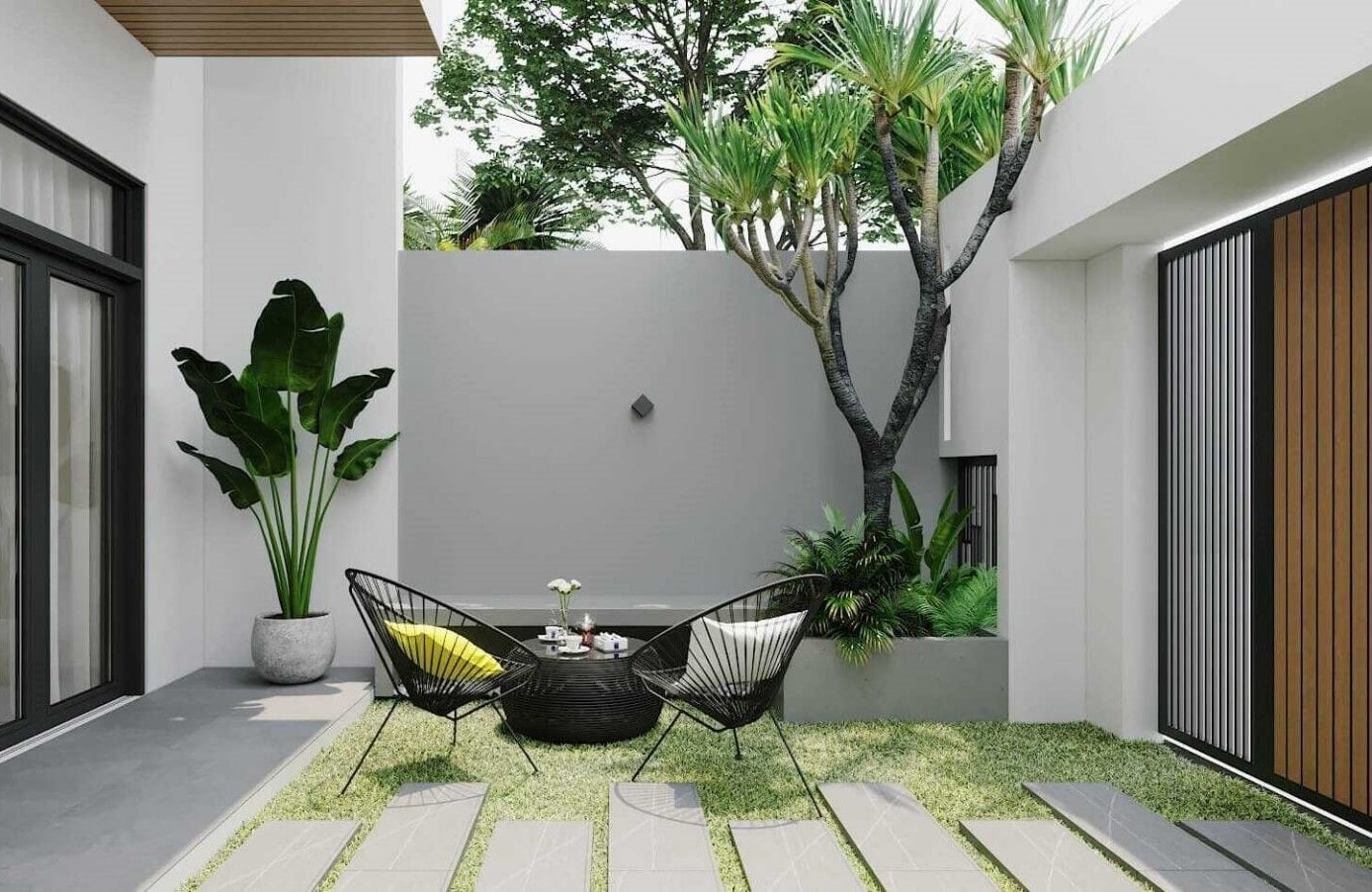 Tạo không gian sống tuyệt vời với bí quyết thiết kế cảnh quan sân vườn nhà phố 6 Thiết Kế Cảnh Quan Sân Vườn Nhà Phố: Bí Quyết Tạo Không Gian Sống Tuyệt Vời