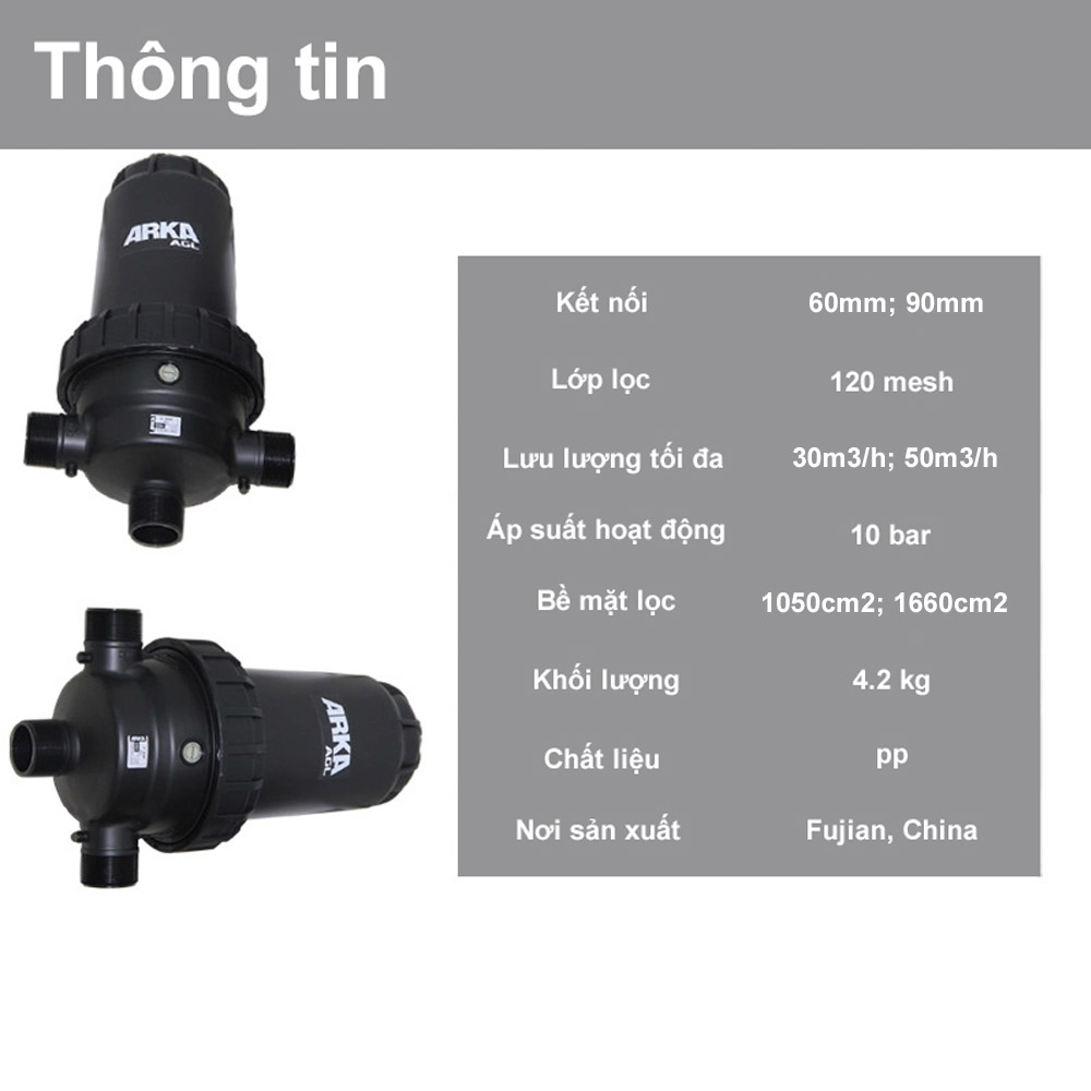 Lọc đĩa arka agl 3 Thông tin lọc Arka AGL