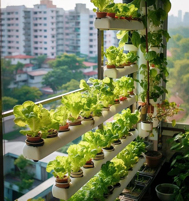 Sử dụng chậu tự tưới thông minh để trồng rau thủy canh tại nhà 3 Sử dụng chậu tự tưới thông minh để trồng rau thủy canh tại nhà